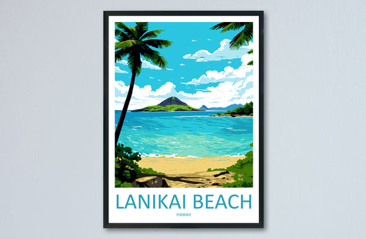 Lanikai Beach Travel Print Wall Art Lanikai Beach Wall Hanging Home Décor Lanikai Beach Gift Art Lovers Hawaii Art Lover Gift Print Artwork