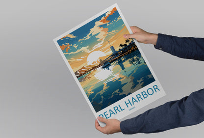 Pearl Harbor Travel Print Wall Art Pearl Harbor Wall Hanging Home Décor Pearl Harbor Gift Art Lovers Hawaii Art Lover Gift Print Artwork