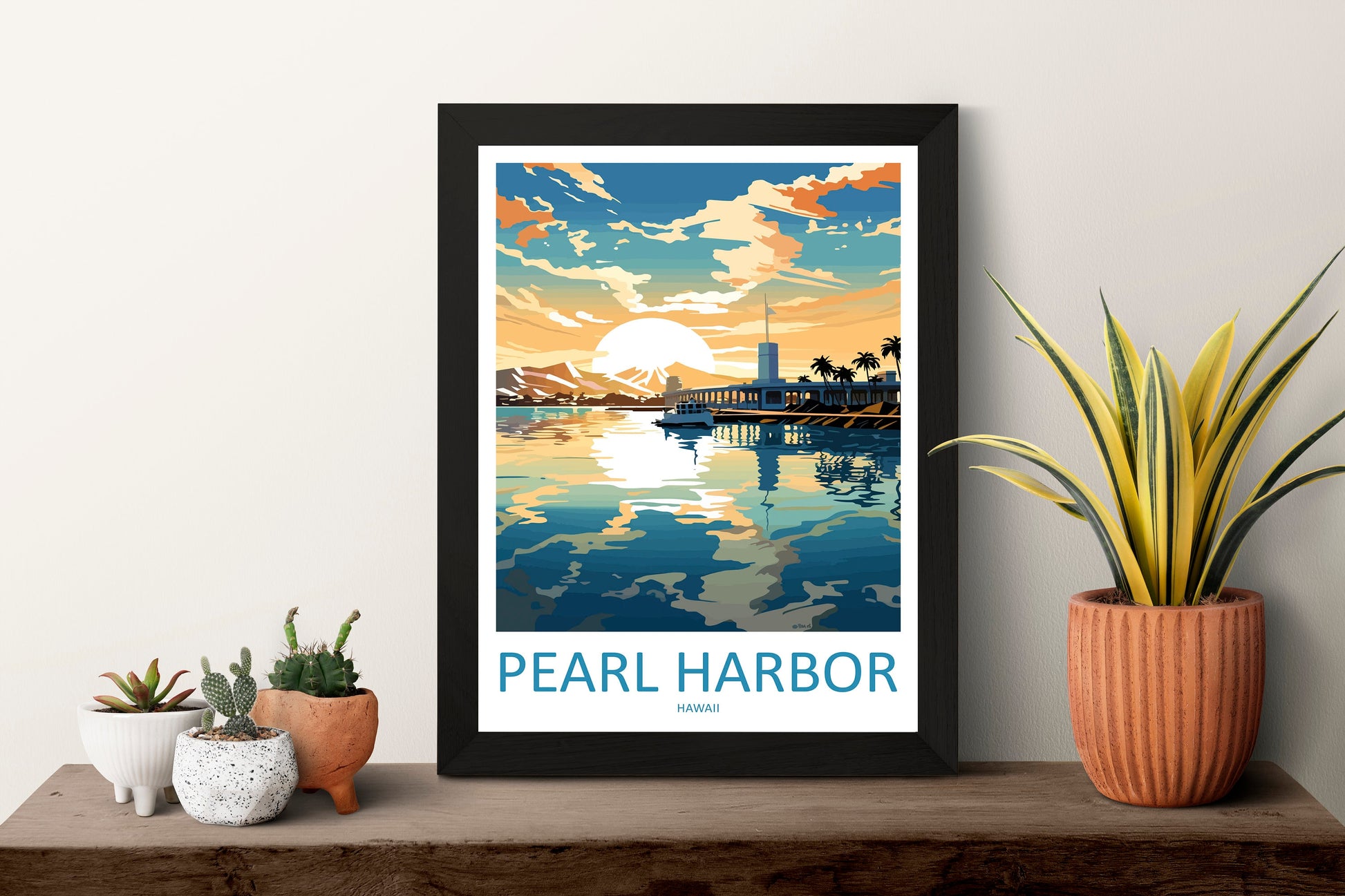 Pearl Harbor Travel Print Wall Art Pearl Harbor Wall Hanging Home Décor Pearl Harbor Gift Art Lovers Hawaii Art Lover Gift Print Artwork