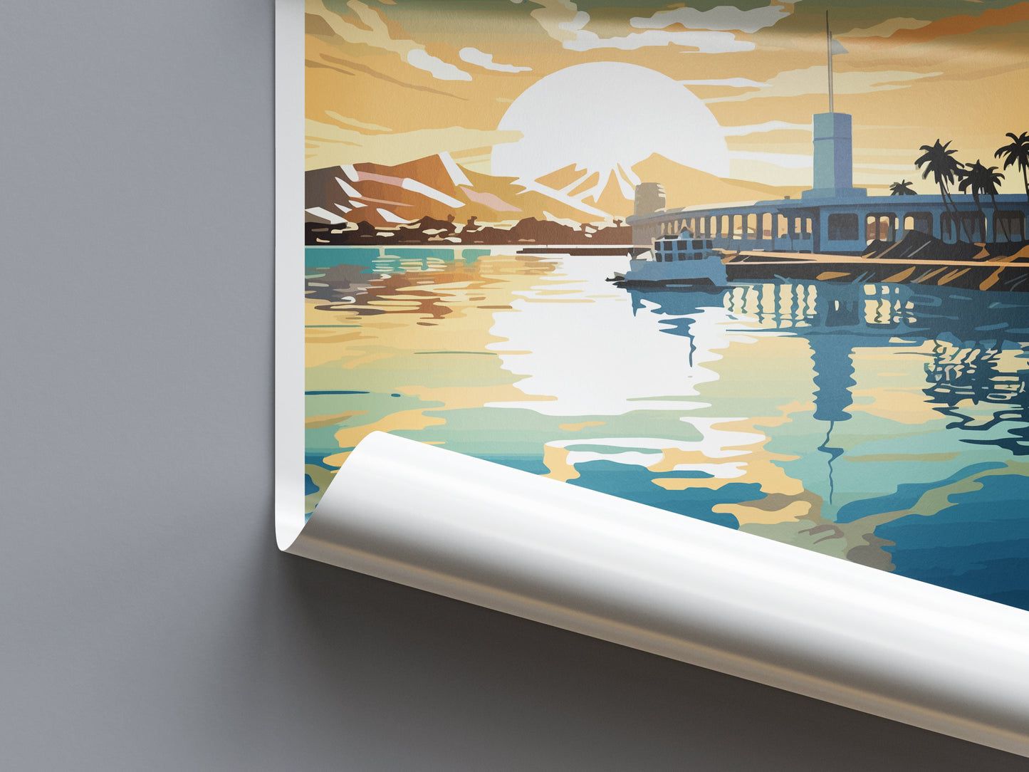 Pearl Harbor Travel Print Wall Art Pearl Harbor Wall Hanging Home Décor Pearl Harbor Gift Art Lovers Hawaii Art Lover Gift Print Artwork