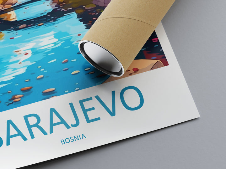 Sarajevo Travel Print Sarajevo Bosnia Home Décor Art Print Herzegovina City Room Print For Sarajevo Wall Art Gift Art