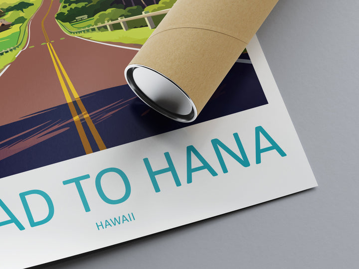 Road To Hana Travel Print Wall Art Road To Hana Wall Hanging Home Décor Road To Hana Gift Art Lovers Hawaii Art Lover Gift Print Artwork