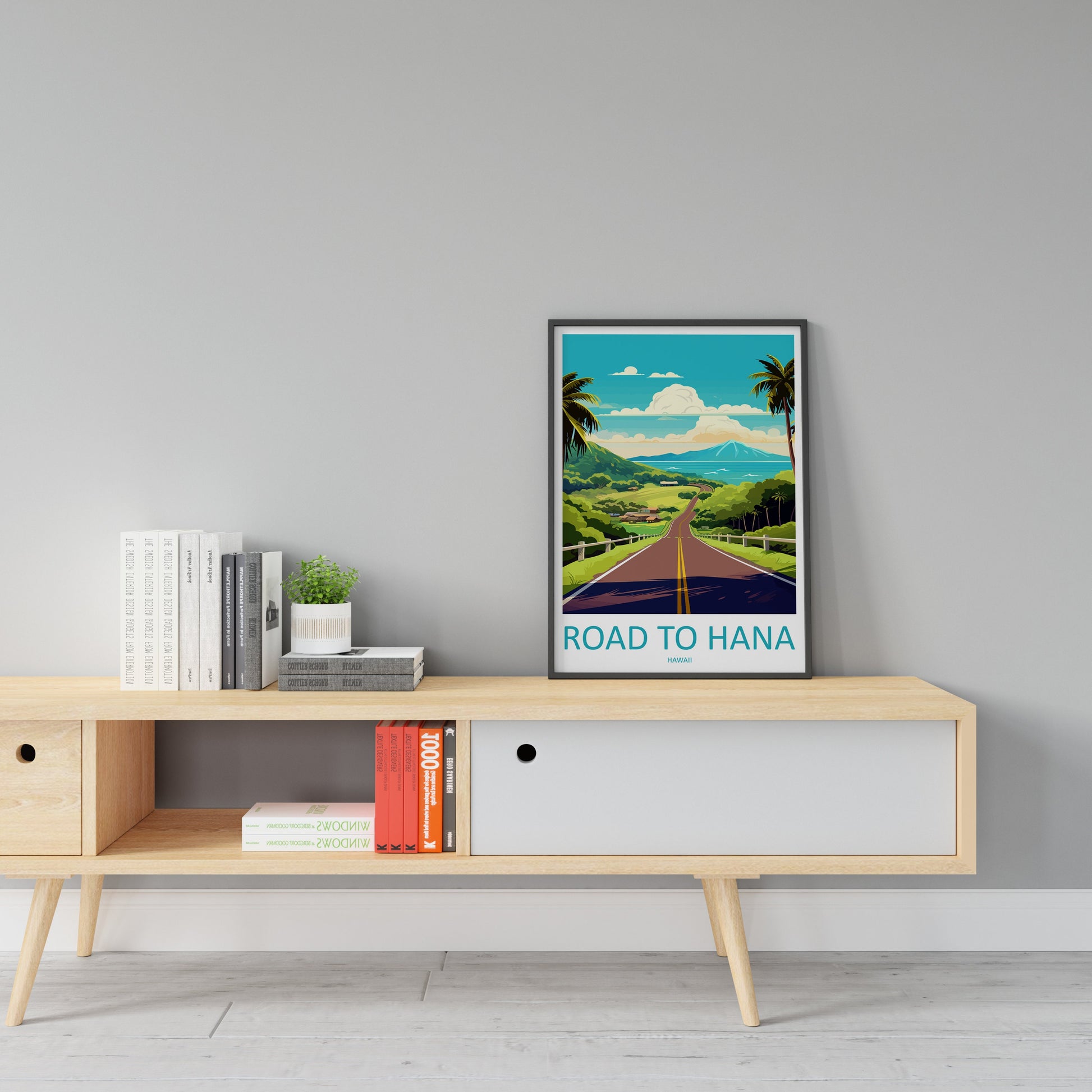 Road To Hana Travel Print Wall Art Road To Hana Wall Hanging Home Décor Road To Hana Gift Art Lovers Hawaii Art Lover Gift Print Artwork
