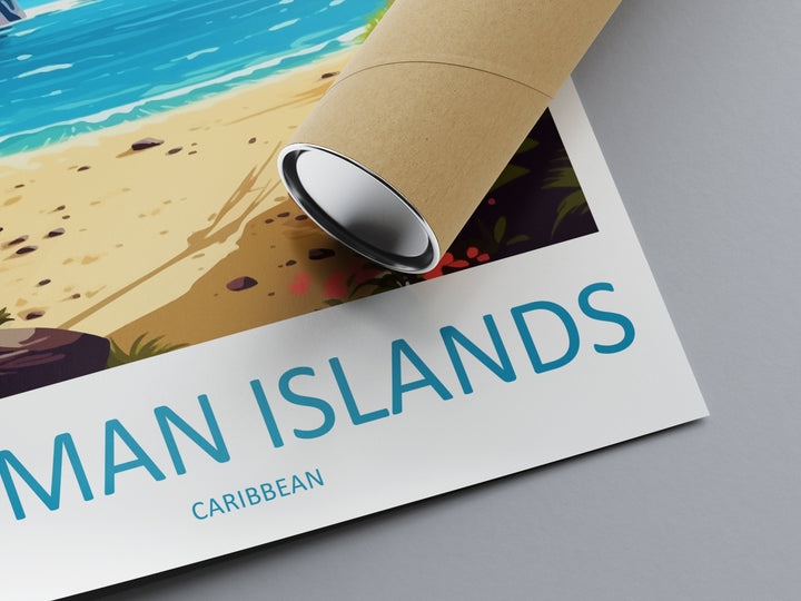 Cayman Islands Travel Print Wall Art Cayman Islands Wall Hanging Home Décor Cayman Islands Gift Art Lovers Wall Art Caribbean