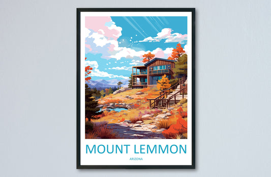 Mount Lemmon Travel Print Wall Art Mount Lemmon Wall Hanging Home Décor Mount Lemmon Gift Art Lovers Arizona Art Lover Gift Arizona Travel