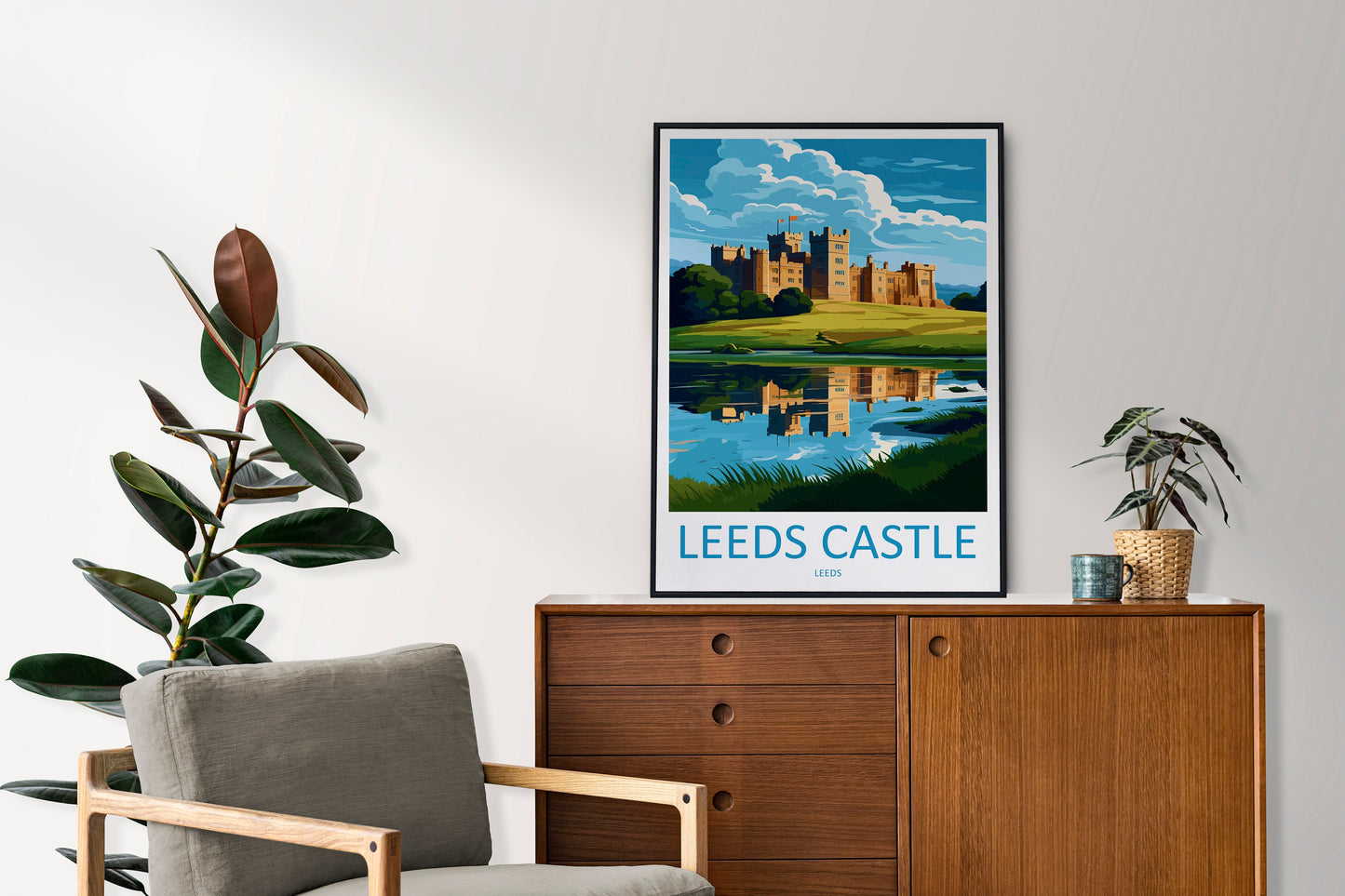 Leeds Castle Travel Print Wall Art Leeds Castle Wall Hanging Home Décor Leeds Castle Gift Art Lovers England Art Lover Gift Print Artwork