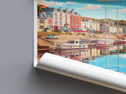 Falmouth Travel Print Wall Art Falmouth Wall Hanging Home Décor Falmouth Gift Art Lovers England Art Lover Gift Falmouth Travel Poster