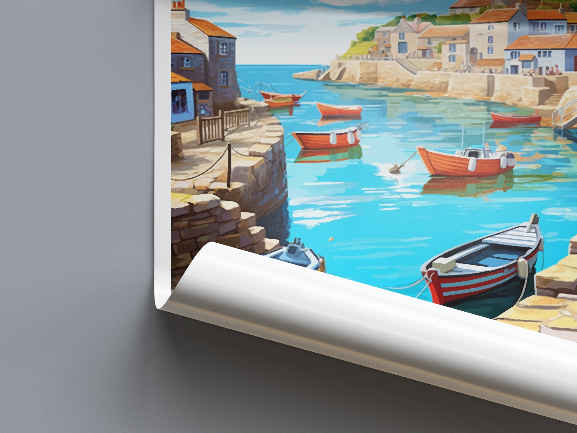 Mousehole Travel Print Wall Art Mousehole Wall Hanging Home Décor Mousehole Gift Art Lovers England Art Lover Gift Mousehole Poster