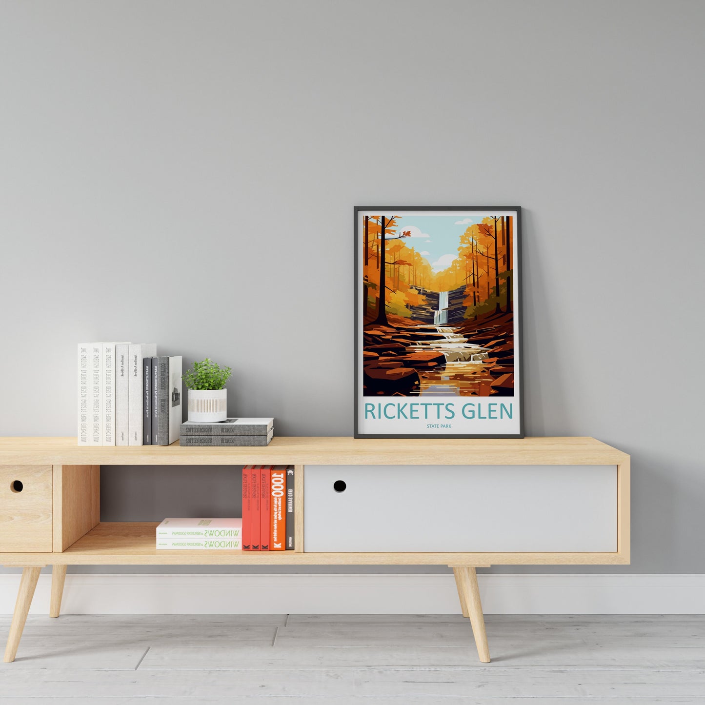 Ricketts Glen State Park Travel Print Wall Art Ricketts Glen Wall Hanging Home Décor Ricketts Glen Gift Art Lovers Pennsylvania Art Lover