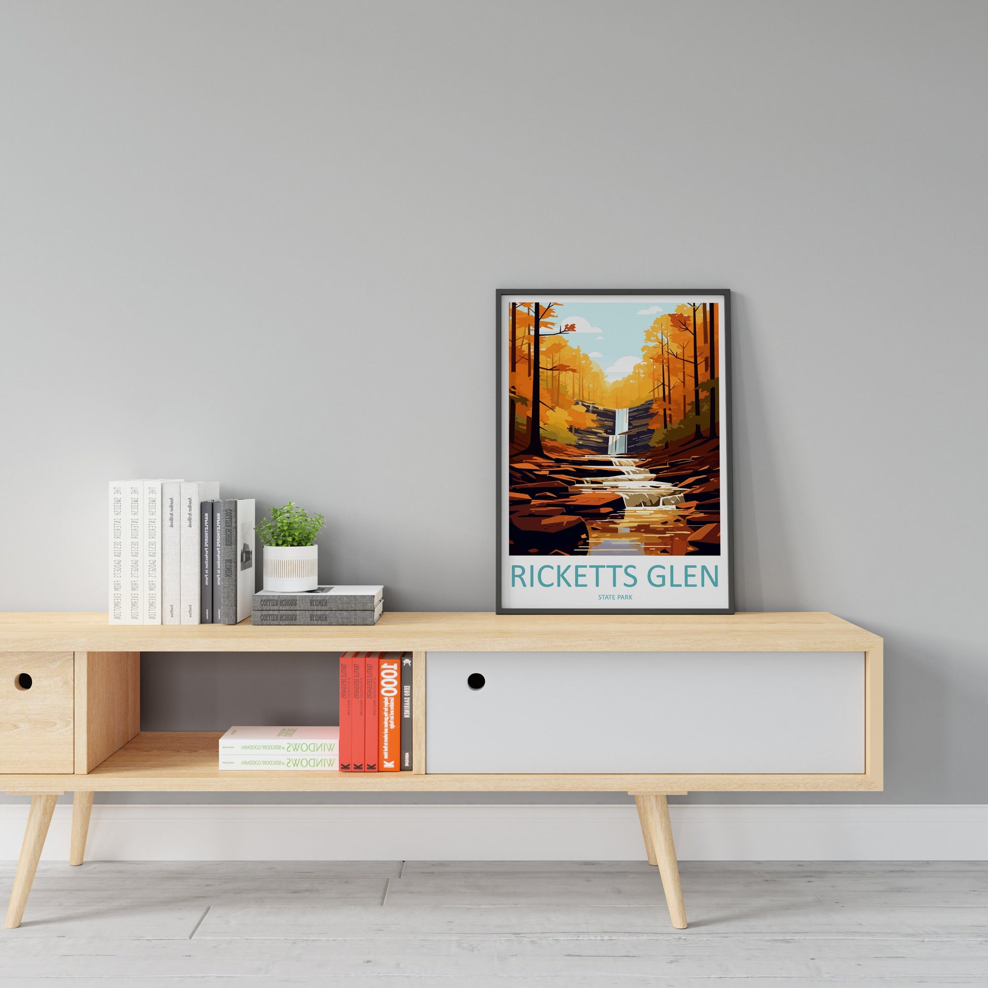 Ricketts Glen State Park Travel Print Wall Art Ricketts Glen Wall Hanging Home Décor Ricketts Glen Gift Art Lovers Pennsylvania Art Lover