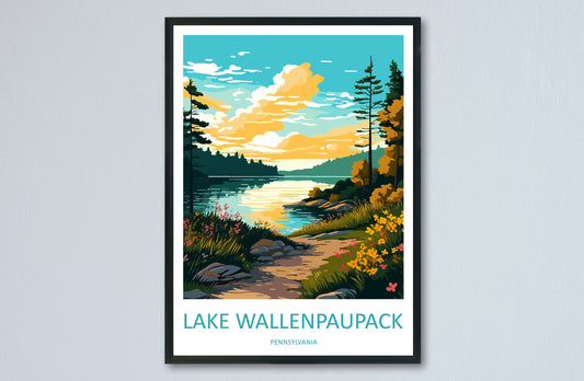 Lake Wallenpaupack Travel Print Wall Art Lake Wallenpaupack Wall Hanging Home Décor Lake Wallenpaupack Gift Art Lovers Pennsylvania Art