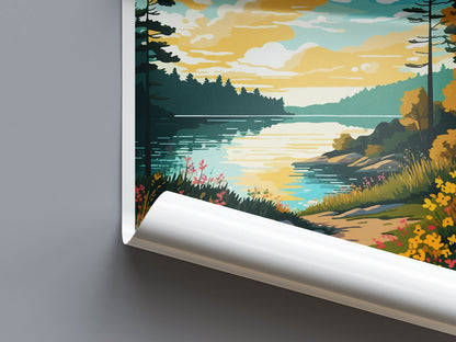 Lake Wallenpaupack Travel Print Wall Art Lake Wallenpaupack Wall Hanging Home Décor Lake Wallenpaupack Gift Art Lovers Pennsylvania Art