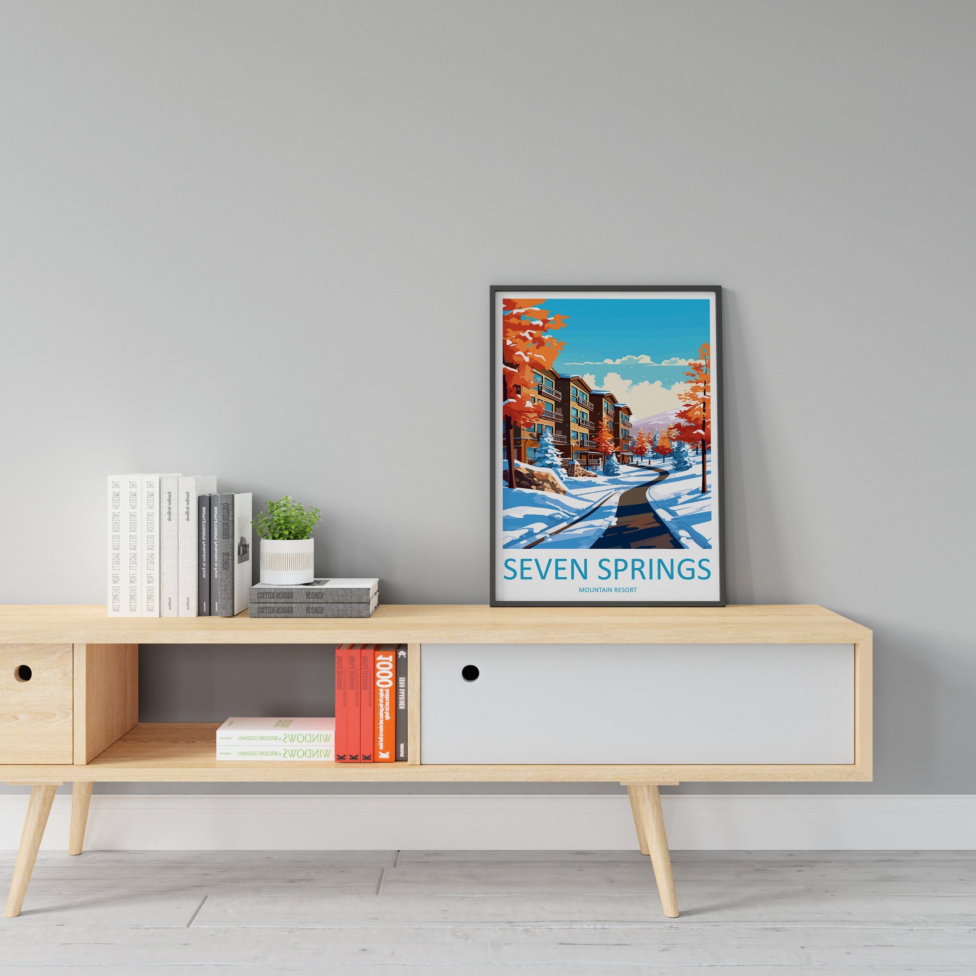 Seven Springs Resort Travel Print Wall Art Seven Springs Wall Hanging Home Décor Seven Springs Gift Art Lovers Pennsylvania Art