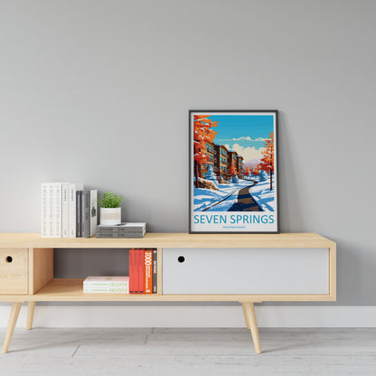 Seven Springs Resort Travel Print Wall Art Seven Springs Wall Hanging Home Décor Seven Springs Gift Art Lovers Pennsylvania Art