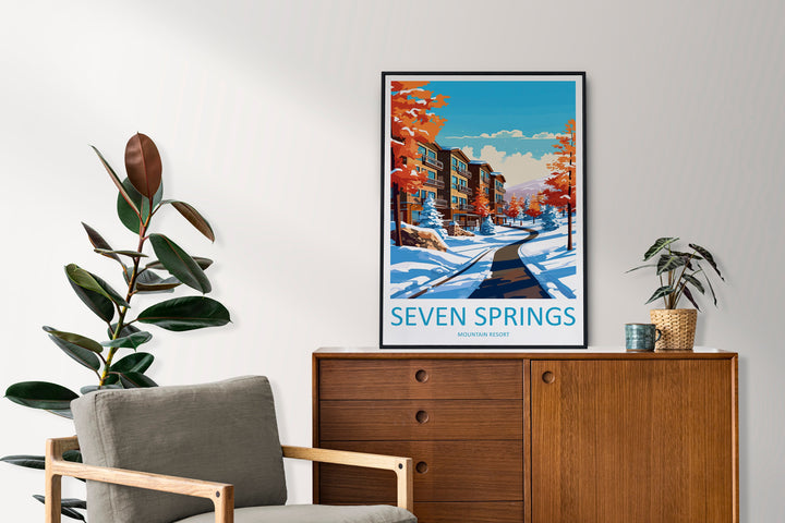 Seven Springs Resort Travel Print Wall Art Seven Springs Wall Hanging Home Décor Seven Springs Gift Art Lovers Pennsylvania Art