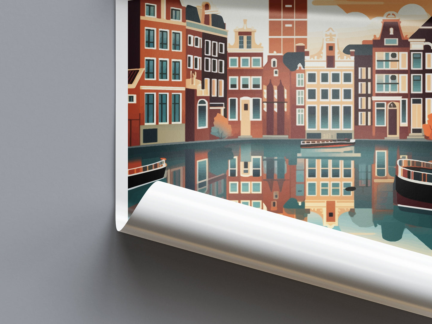 Amsterdam Travel Print Wall Art Amsterdam Wall Hanging Home Décor Amsterdam Gift Art Lovers Netherlands Art Lover Gift Amsterdam Decor
