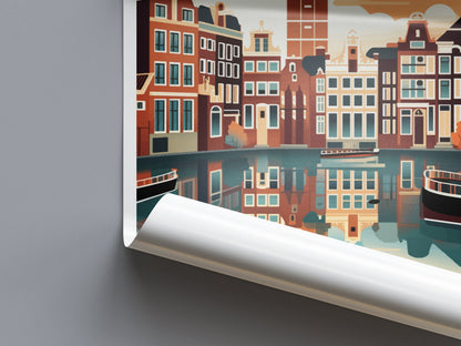 Amsterdam Travel Print Wall Art Amsterdam Wall Hanging Home Décor Amsterdam Gift Art Lovers Netherlands Art Lover Gift Amsterdam Decor