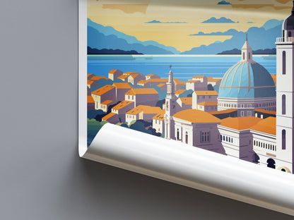 Dubrovnik Print Dubrovnik Home Decor Landscape Art Print Dubrovnik Wall Art for Croatia Enthusiast Gift Wall Hanging Dubrovnik Croatia Print