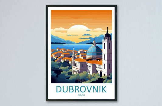 Dubrovnik Print Dubrovnik Home Decor Landscape Art Print Dubrovnik Wall Art for Croatia Enthusiast Gift Wall Hanging Dubrovnik Croatia Print