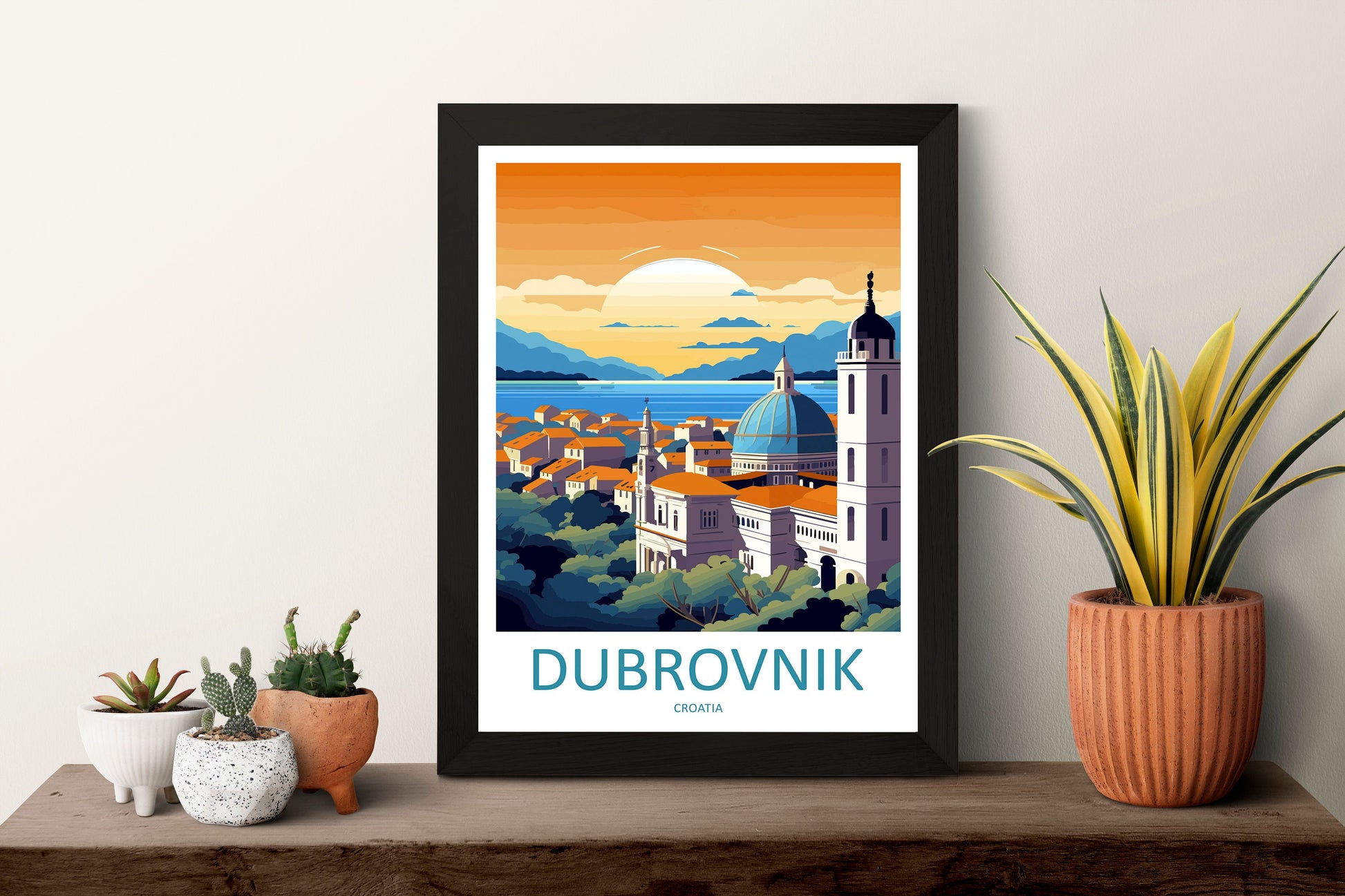 Dubrovnik Print Dubrovnik Home Decor Landscape Art Print Dubrovnik Wall Art for Croatia Enthusiast Gift Wall Hanging Dubrovnik Croatia Print