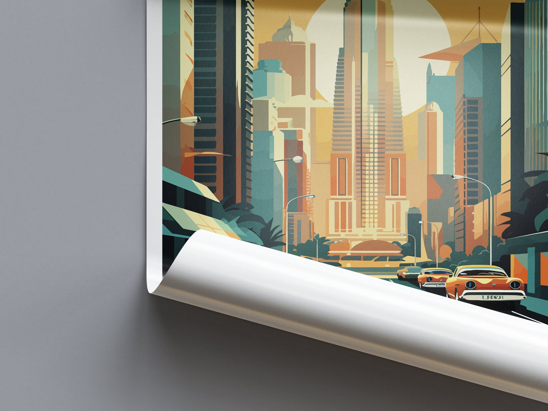 Bangkok Travel Print Wall Art Bangkok Wall Hanging Home Decor Bangkok Gift Art Lovers Wall Art Thailand Travel Print Gift Thai Travel Art