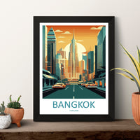 Bangkok Travel Print Wall Art Bangkok Wall Hanging Home Decor Bangkok Gift Art Lovers Wall Art Thailand Travel Print Gift Thai Travel Art