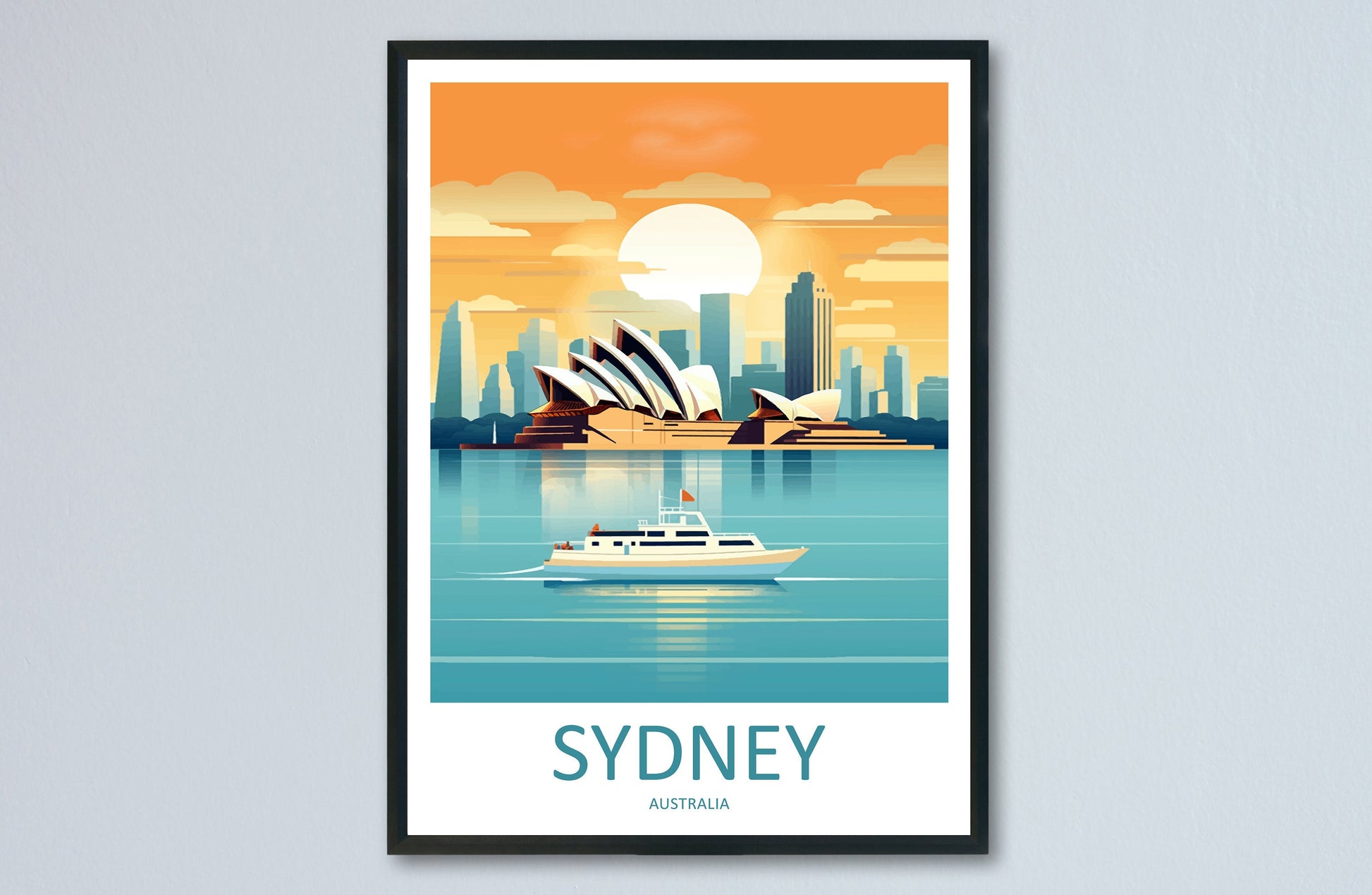 Sydney Opera House Travel Print Wall Art Sydney Wall Hanging Home Décor Sydney Gift Art Lovers Wall Art Australia Travel Print Opera House