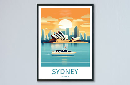 Sydney Opera House Travel Print Wall Art Sydney Wall Hanging Home Décor Sydney Gift Art Lovers Wall Art Australia Travel Print Opera House