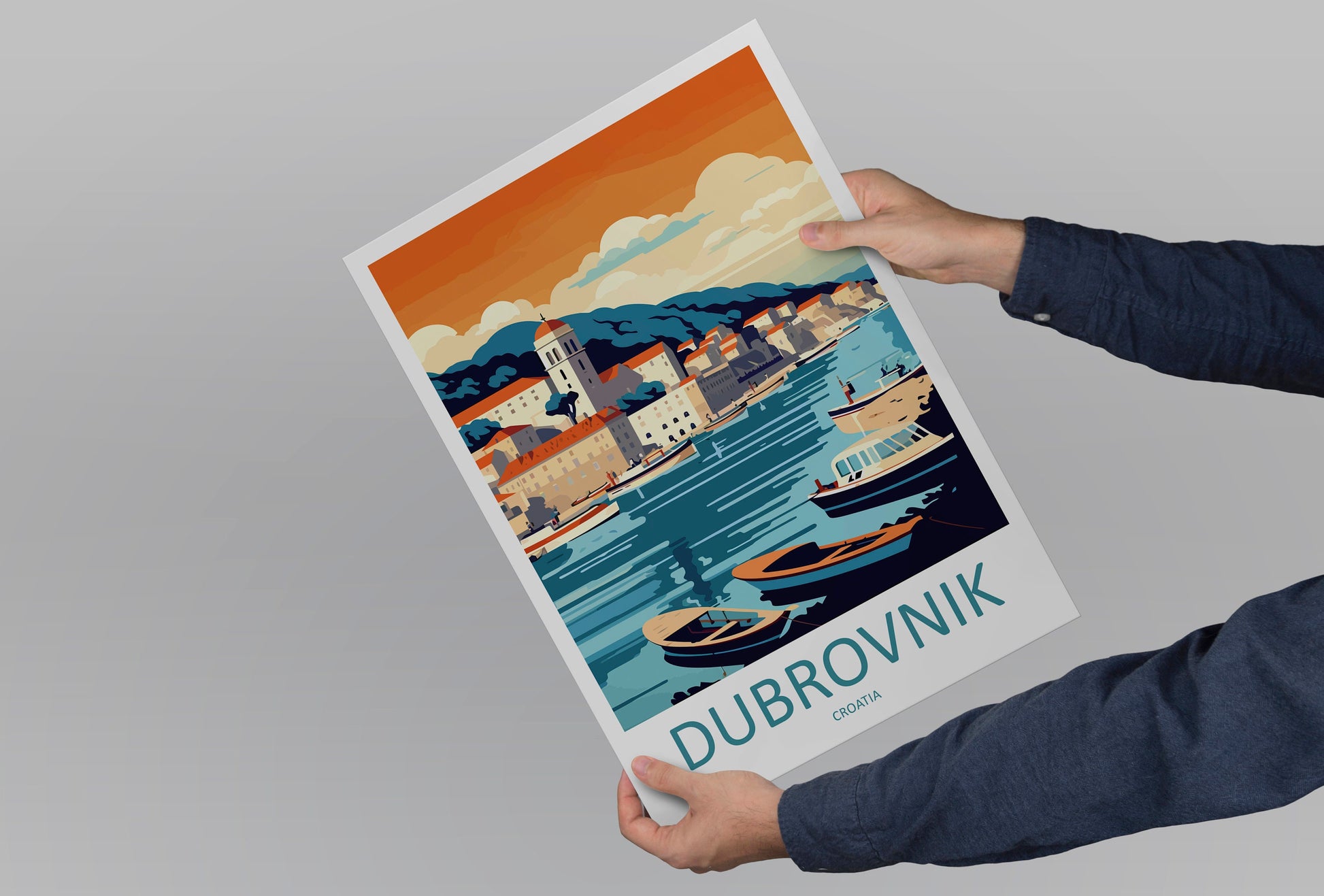 Dubrovnik Print Dubrovnik Home Decor Landscape Art Print Dubrovnik Wall Art for Croatia Enthusiast Gift Wall Hanging Dubrovnik Croatia Print