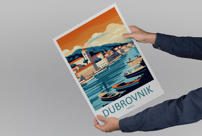 Dubrovnik Print Dubrovnik Home Decor Landscape Art Print Dubrovnik Wall Art for Croatia Enthusiast Gift Wall Hanging Dubrovnik Croatia Print