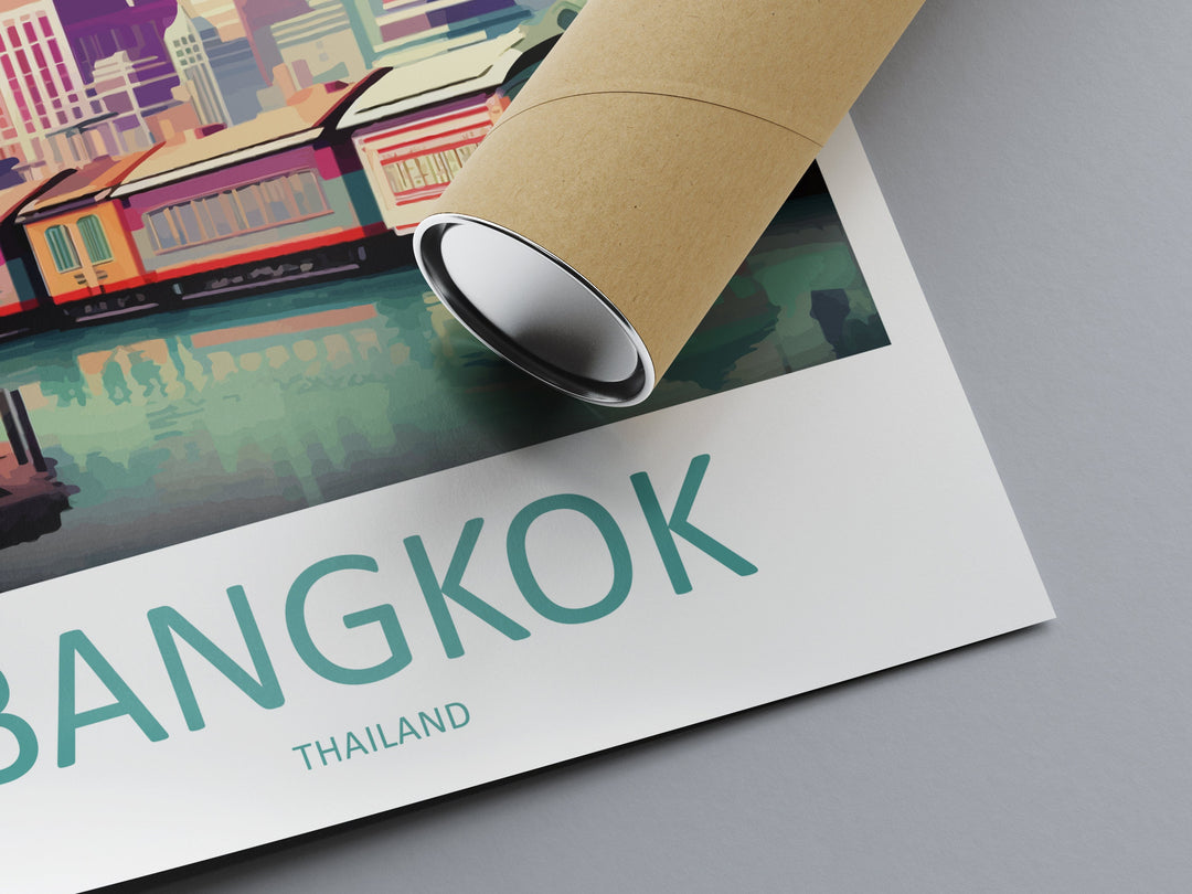 Bangkok Travel Print Wall Art Bangkok Wall Hanging Home Decor Bangkok Gift Art Lovers Wall Art Thailand Travel Print Gift Thai Travel Art