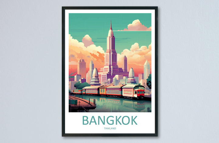Bangkok Travel Print Wall Art Bangkok Wall Hanging Home Decor Bangkok Gift Art Lovers Wall Art Thailand Travel Print Gift Thai Travel Art