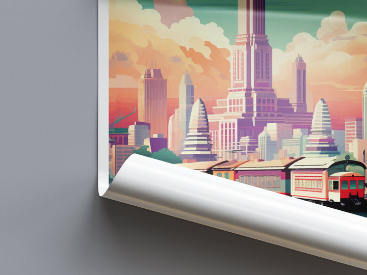 Bangkok Travel Print Wall Art Bangkok Wall Hanging Home Decor Bangkok Gift Art Lovers Wall Art Thailand Travel Print Gift Thai Travel Art