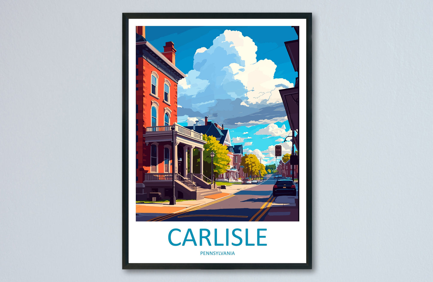 Carlisle Travel Print Wall Art Carlisle Wall Hanging Home Décor Carlisle Gift Art Lovers Pennsylvania Art Lover Travel Art