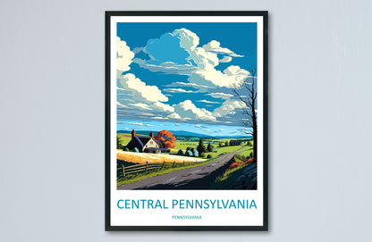 Central Pennsylvania Travel Print Wall Art Central Pennsylvania Wall Hanging Home Décor Central Gift Art Lovers Pennsylvania Art Lover