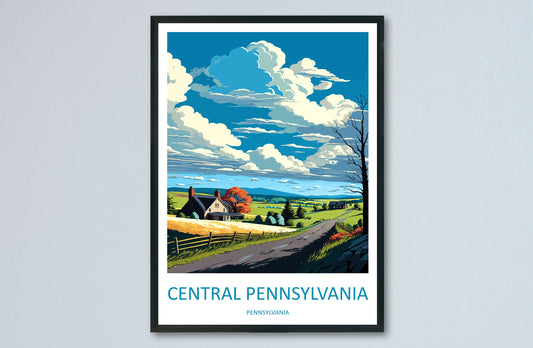 Central Pennsylvania Travel Print Wall Art Central Pennsylvania Wall Hanging Home Décor Central Gift Art Lovers Pennsylvania Art Lover