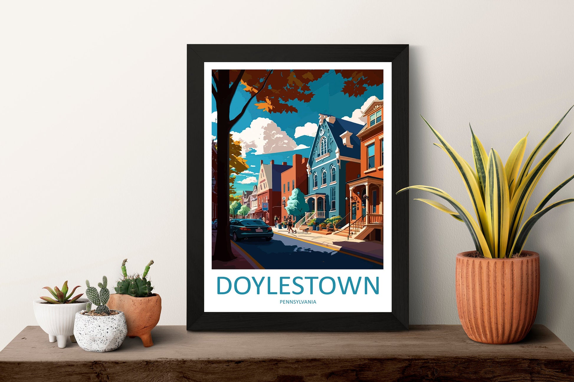 Doylestown Travel Print Wall Art Doylestown Wall Hanging Home Décor Doylestown Gift Art Lovers Pennsylvania Art Lover Travel Art