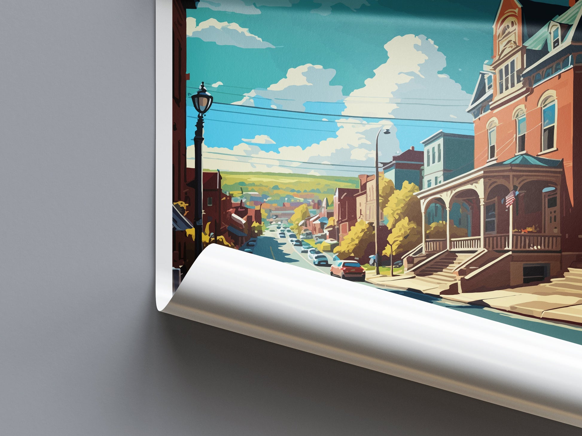 Greensburg Travel Print Wall Art Greensburg Wall Hanging Home Décor Greensburg Gift Art Lovers Pennsylvania Art Lover Travel Art