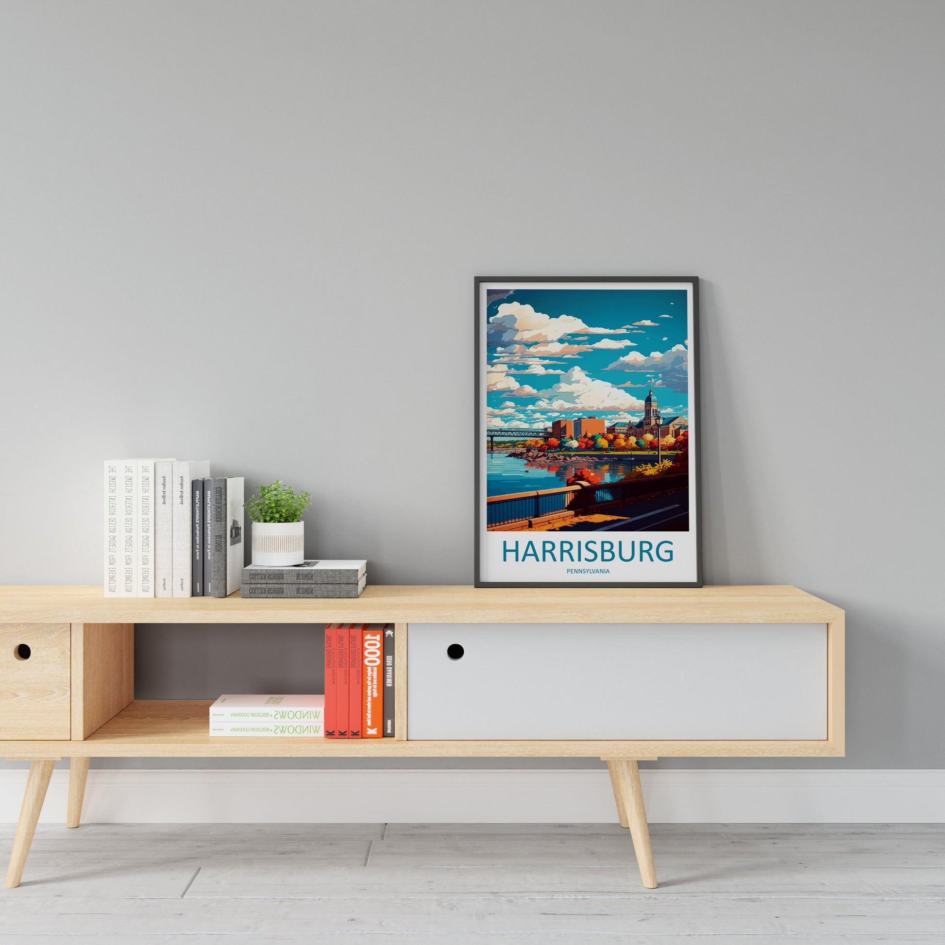 Harrisburg Travel Print Wall Art Harrisburg Wall Hanging Home Décor Harrisburg Gift Art Lovers Pennsylvania Art Lover Travel Art