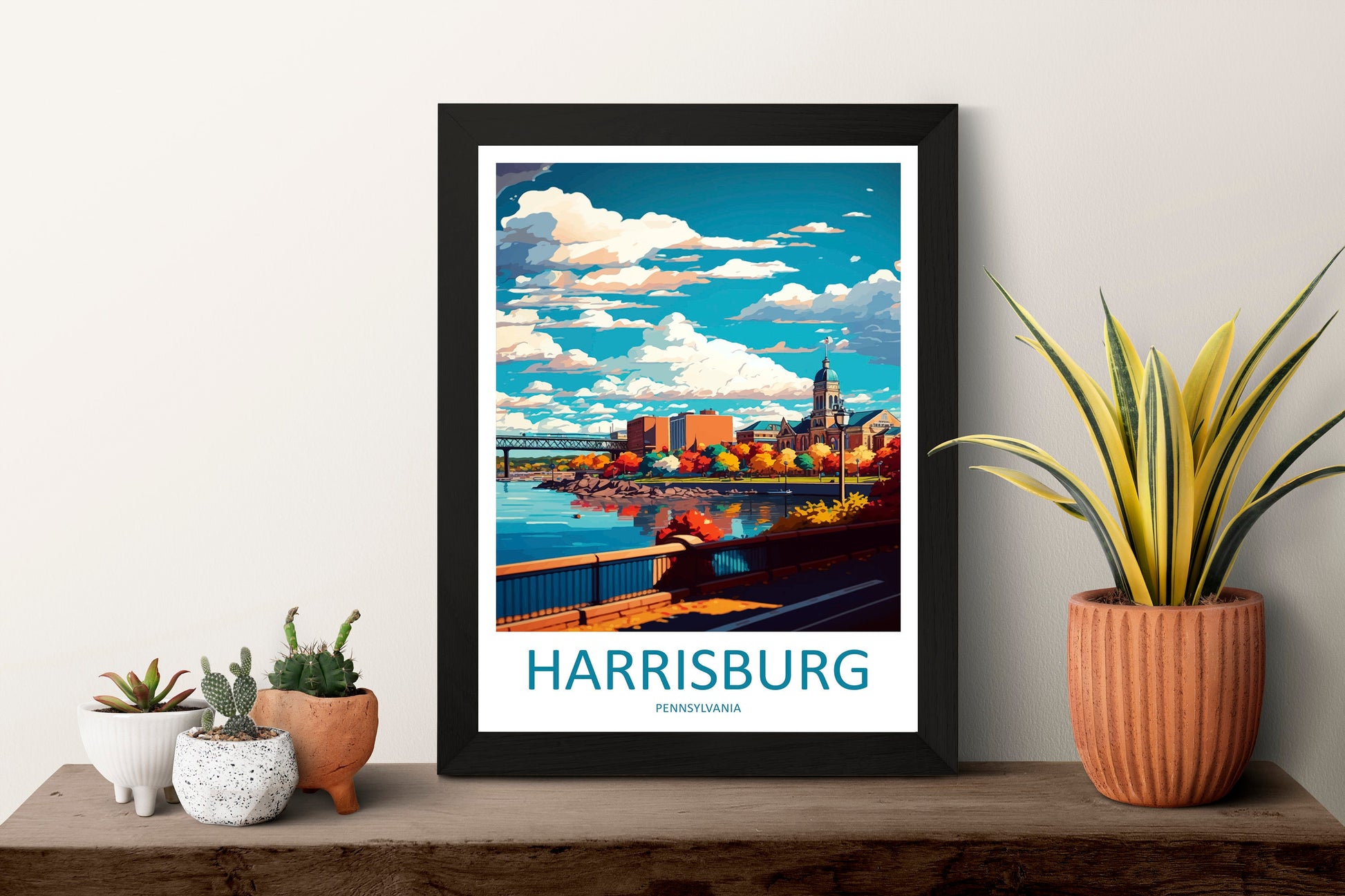 Harrisburg Travel Print Wall Art Harrisburg Wall Hanging Home Décor Harrisburg Gift Art Lovers Pennsylvania Art Lover Travel Art