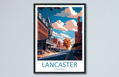 Lancaster County Travel Print Wall Art Lancaster County Wall Hanging Home Décor Lancaster County Gift Art Lovers Pennsylvania Art Lover