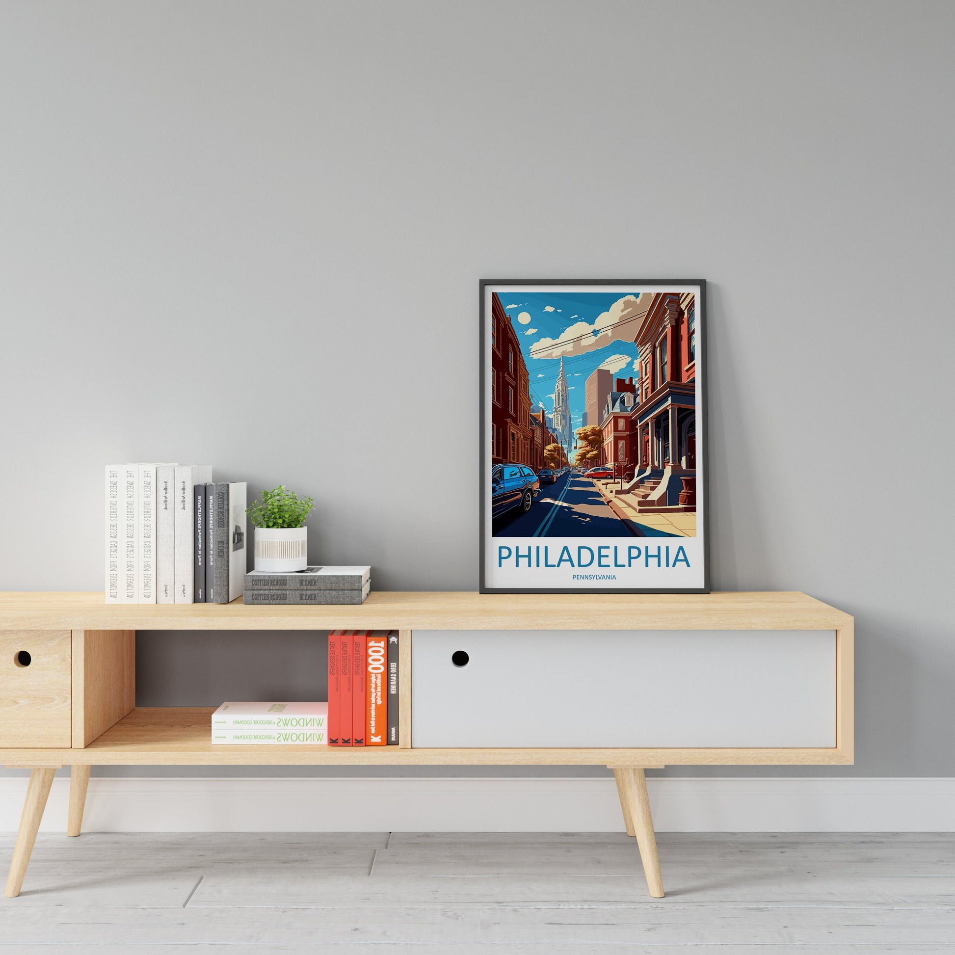 Philadelphia Travel Print Wall Art Philadelphia Wall Hanging Home Décor Philadelphia Gift Art Lovers Pennsylvania Art Lover Travel Poster