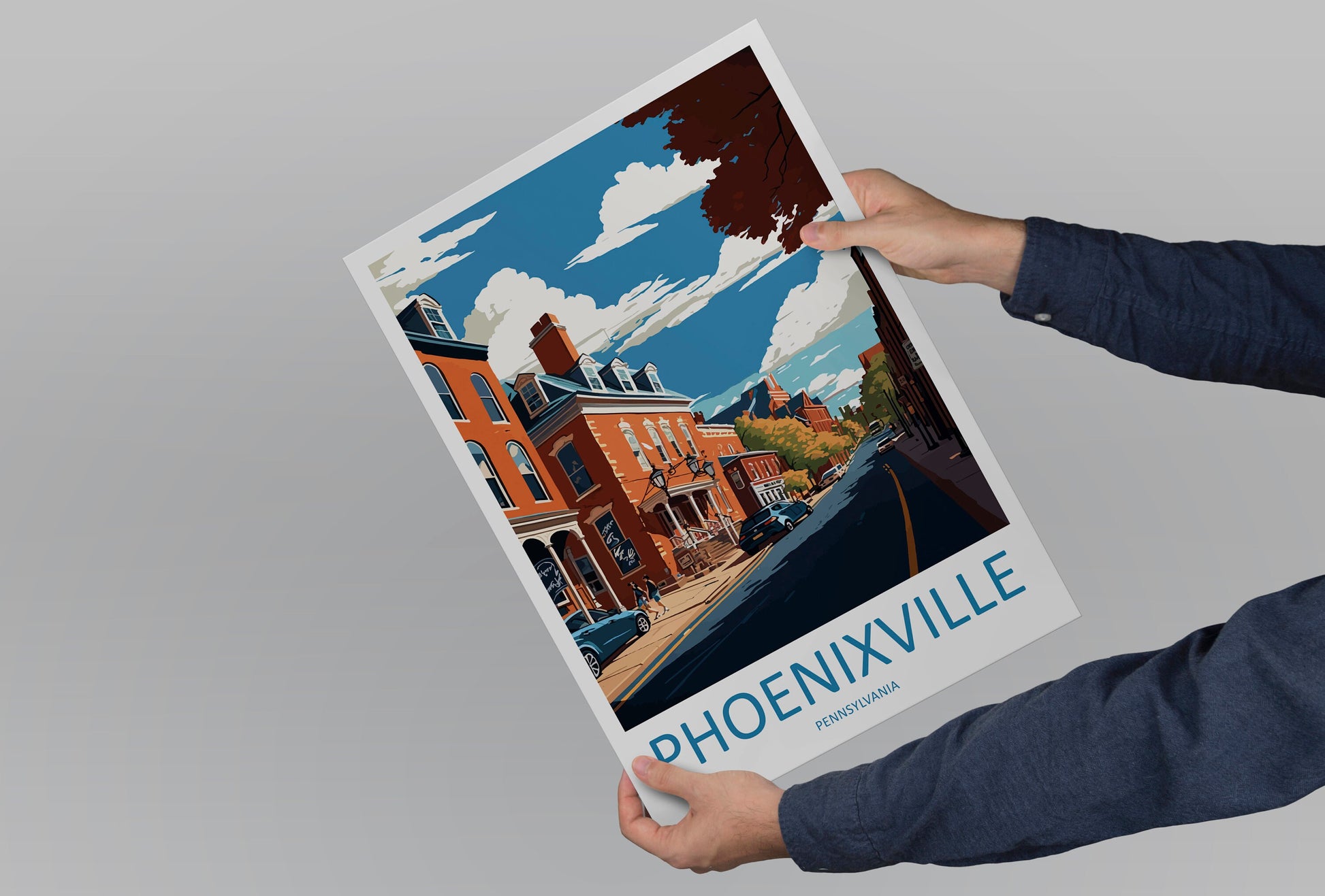Phoenixville Travel Print Wall Art Phoenixville Wall Hanging Home Décor Phoenixville Gift Art Lovers Pennsylvania Art Lover Travel Poster