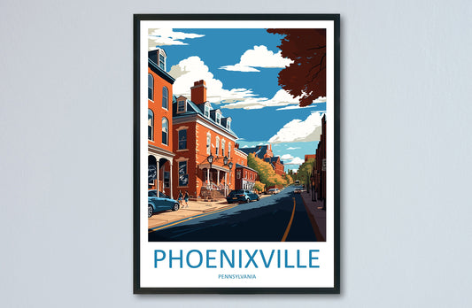 Phoenixville Travel Print Wall Art Phoenixville Wall Hanging Home Décor Phoenixville Gift Art Lovers Pennsylvania Art Lover Travel Poster