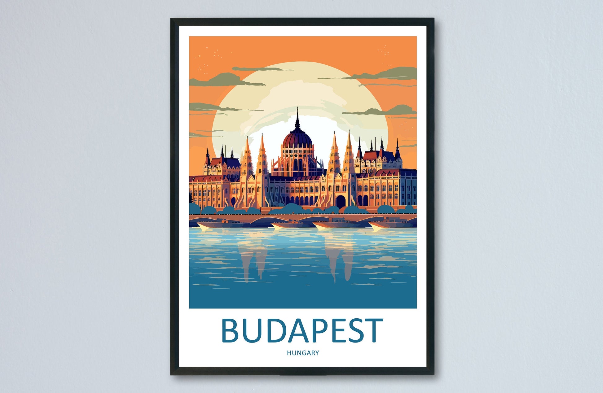 Budapest Travel Print Wall Art Budapest Wall Hanging Home Décor Budapest Gift Art Lovers Hungary Art Lover Gift Budapest Wall Décor