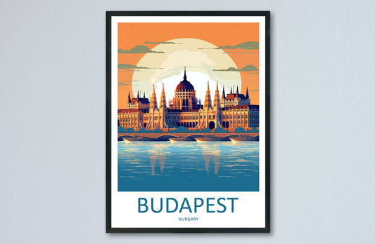 Budapest Travel Print Wall Art Budapest Wall Hanging Home Décor Budapest Gift Art Lovers Hungary Art Lover Gift Budapest Wall Décor