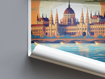 Budapest Travel Print Wall Art Budapest Wall Hanging Home Décor Budapest Gift Art Lovers Hungary Art Lover Gift Budapest Wall Décor