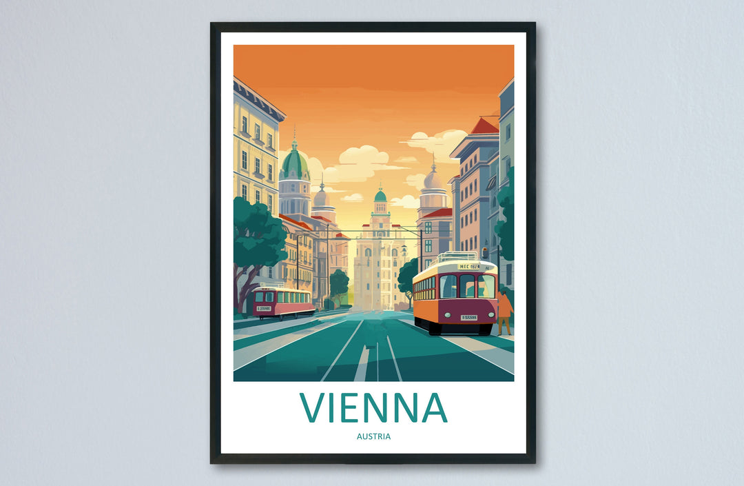 Vienna Travel Print Wall Art Vienna Wall Hanging Home Décor Vienna Gift Art Lovers Austria Art Lover Gift Vienna Travel Poster