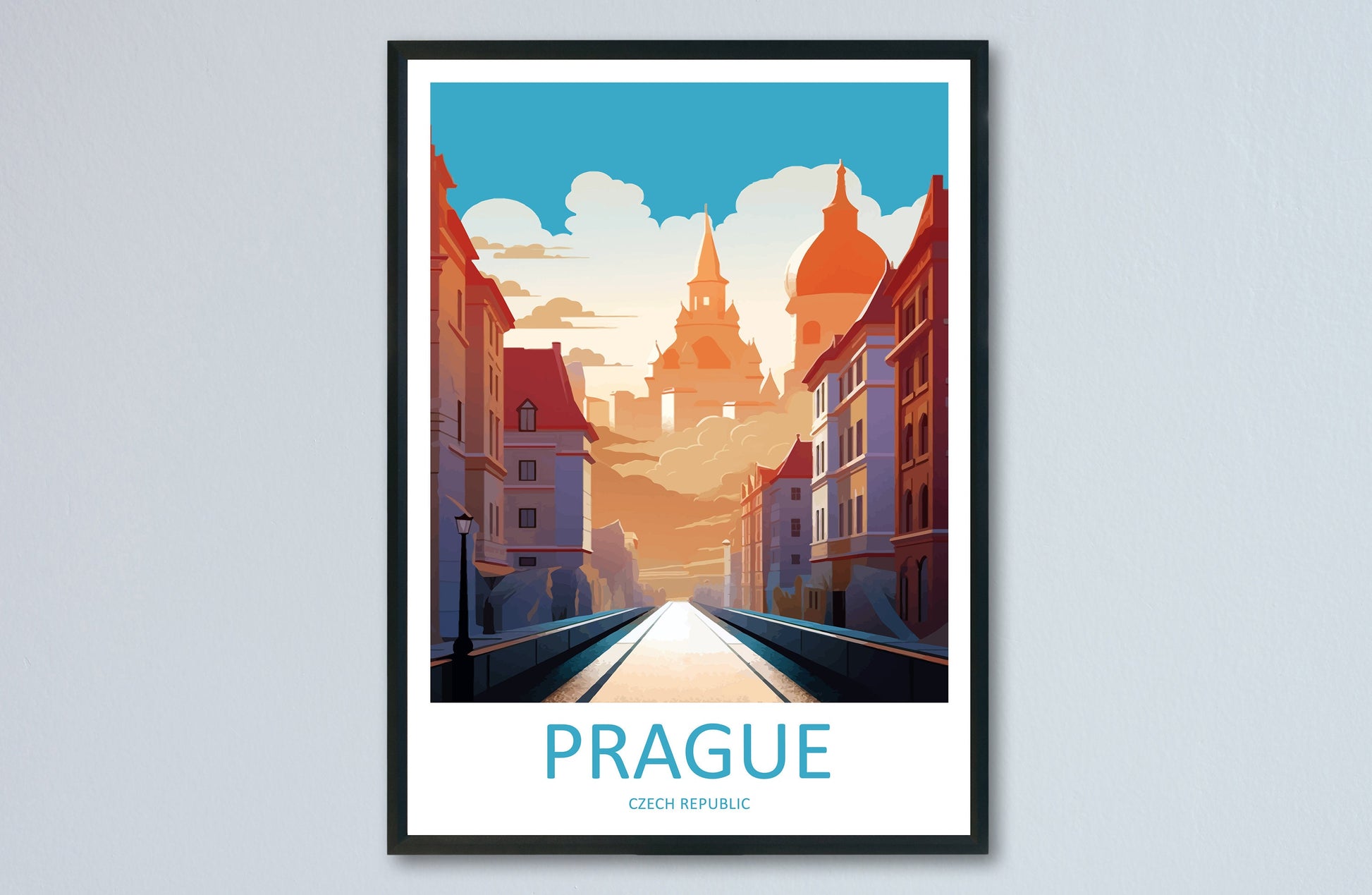 Prague Travel Print Wall Art Prague Wall Hanging Home Décor Prague Gift Art Lovers Czech Republic Art Lover Gift Prague Art Decor