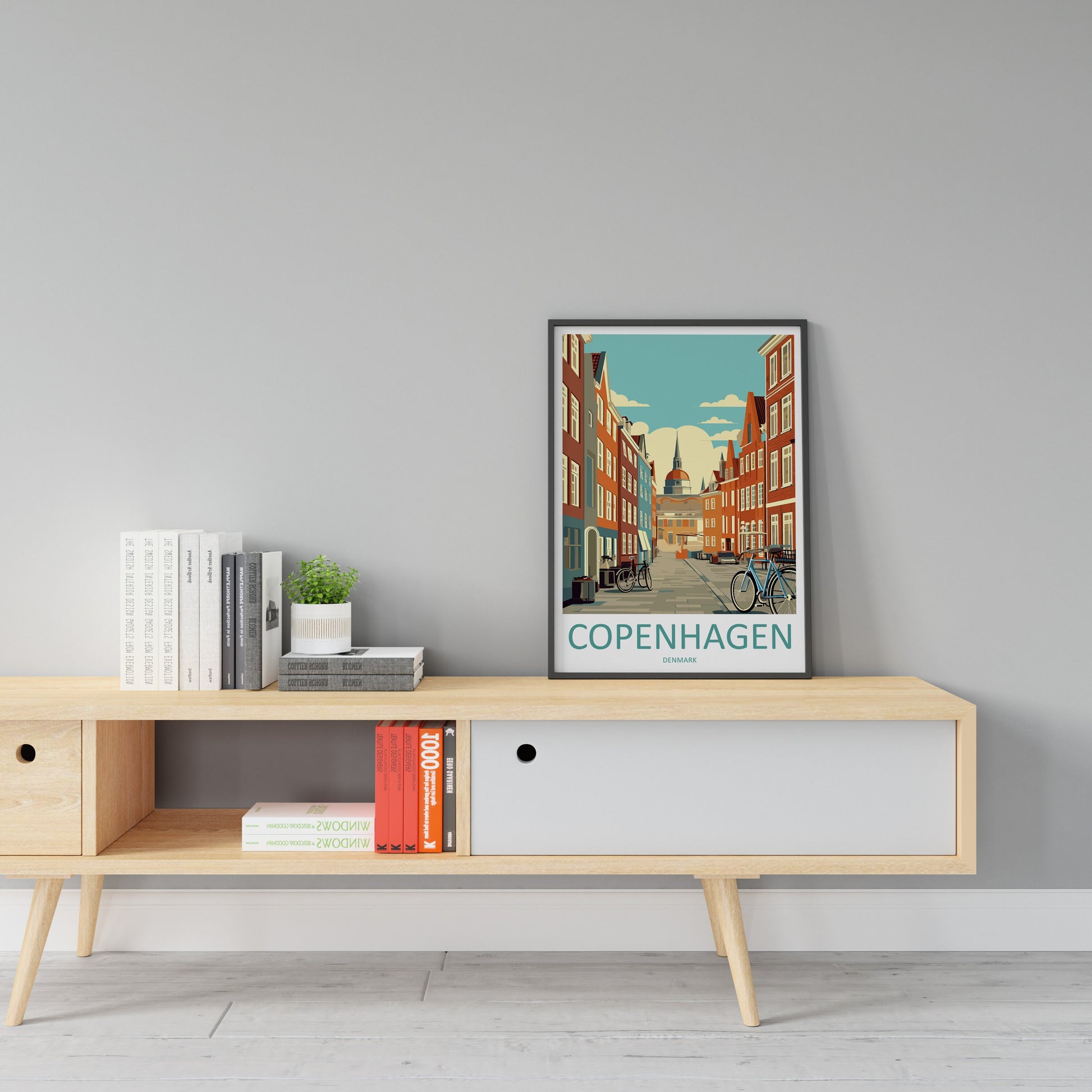 Copenhagen Travel Print Wall Art Copenhagen Wall Hanging Home Décor Copenhagen Gift Art Lovers Denmark Art Lover Gift Copenhagen Wall Décor
